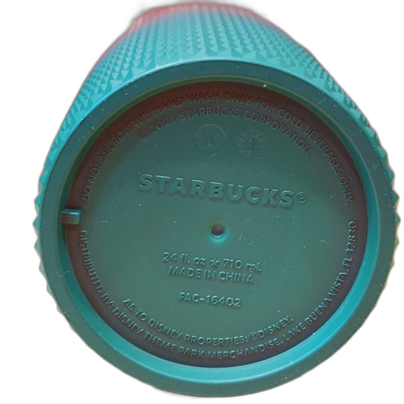 Disney World Starbucks 2022 Christmas Holiday Red Green Studded Plastic Tumbler - Picture 5 of 9